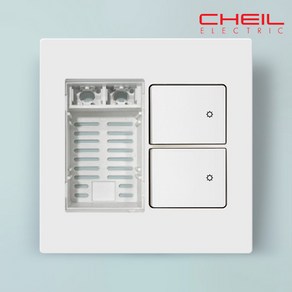 다온조명 제일전기공업 CHEIL 디노 스위치 2구(우)+온도공란 커버, 1개