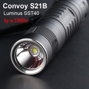 휴대용 LED 손전등 랜턴 21700 랜턴 캠핑 하이킹 낚시 Latarka Convoy S21B SST40