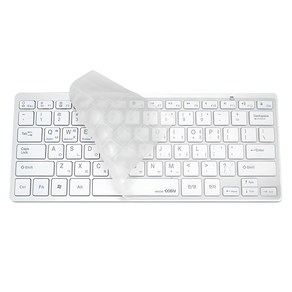 코시 블루투스 무선 텐키리스 키보드 + 키스킨, 실버, KB4001BT