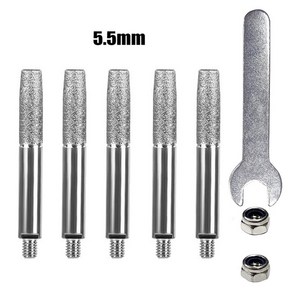 다이아몬드 코팅 그라인딩 헤드 체인 톱 숫돌 부품 원통형 버 4.0mm 4.8mm 5.5mm, 1개, 03 5.5mm