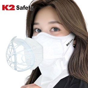 K2 Safety 메쉬 숨편한 가드스카프 멀티스카프+3중 MB필터 5매 증정, 화이트