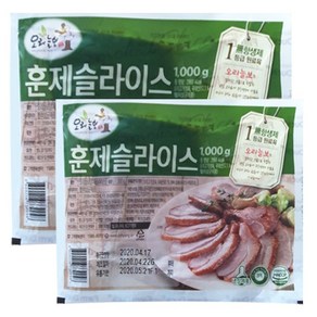 오리늘보 무항생제 훈제 슬라이스 오리 500g X 2팩 아이스박스 포장, 1개, 1kg