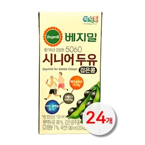 정식품 베지밀 5060 시니어 두유 검은콩, 24개, 190ml