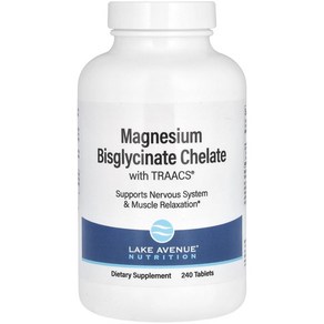 레이크애비뉴 마그네슘 비스글리시네이트 Magnesium Bisglycinate Chelate 240타블렛, 1개, 240정