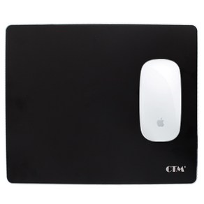 CTM 고감도 알루미늄 마우스패드 300X240mm 블랙, 1개