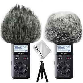 야외 휴대용 디지털 레코더 모피 마이크 윈드 스크린 윈드 머프 Tascam DR05X DR05 미니 삼각대, 2.TMDMDR05X01TZ3