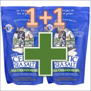 [1+1] 셀틱 씨 솔트 Celtic Sea Salt 고운 소금 바이탈 미네랄 블랜드 454g / 해외직구 미국정품, 2개