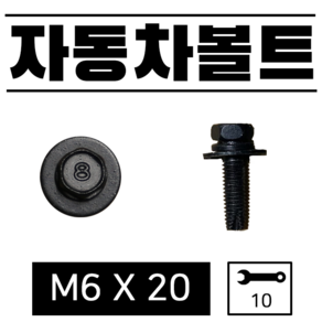 타겟마켓 자동차용 볼트 6X20 카센터 공업사 10미리 범퍼 휀더 차량용