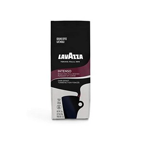 Lavazza 인텐소 분쇄 커피 블렌드 12온스 백 유전자 변형 성분 없음 대담하고 풍부한 결과를 위한 초콜릿 향이 나는 풀 바디 다크 로스트, 340g, 1개