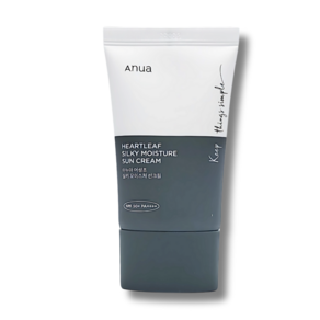 [정품] ANUA 아누아 어성초 실키 모이스처 선크림 SPF 50+ PA++++ 50ml 썬크림 선크림유목민 선블록 데일리선크림 비건인증, 2개