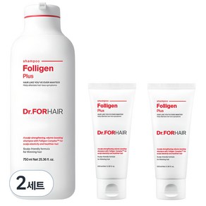 닥터포헤어 폴리젠 플러스 탈모 완화 샴푸 750ml + 100ml x 2p 세트