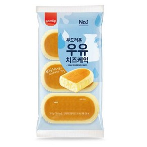 [오티삼립]우유치즈케익 3입 (210g) 3봉, 3개, 210g