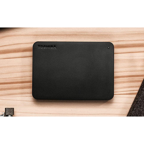 도시바 휴대용 외장 하드 드라이브 2.5 4TB USB 3.0 블랙, Black