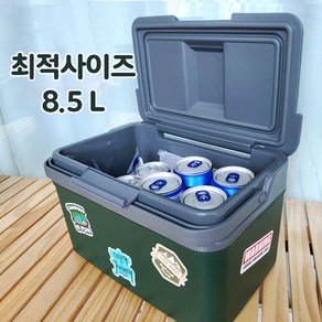 휘양찬란 캠핑 아이스박스 8.5L 카키+진그레이