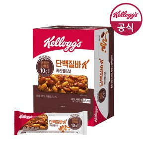 켈로그 단백질바K 카라멜&넛, 40g, 12개