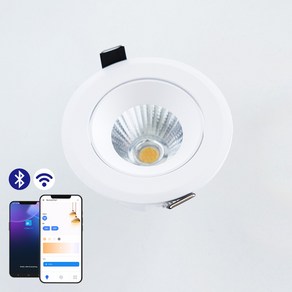 LED IoT 3인치 COB 디밍 다운라이트 10W, 리모컨포함