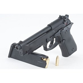 장남감 권총 베레타 스케일 모델건 블랙 풀메탈 시뮬레이션건 Black Beetta M92 Model gun Metal simulation pistol hand guns, 1개