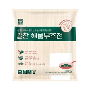 사옹원 알찬 해물부추전1kg(냉동) 한입크기 에어프라이어 해물전, 4개, 1kg