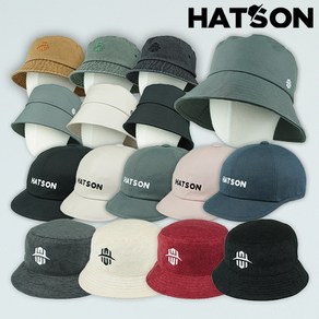 [햇츠온]H2-3307N HatsON 브랜드 여자 남자 사계절 무지 벙거지 버킷햇 여름 썬캡 캡 모자 AA