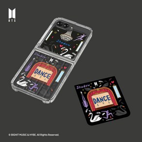 BTS 갤럭시 플립5 케이스 MUSIC THEME Black Swan SET Flip5