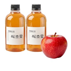 과일 식초 식초애 천연 발효 식초 1000ml 사과, 2개, 1L