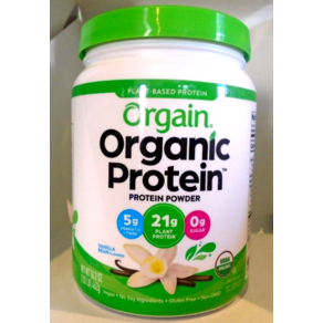 Ogain Oganic Potein Powde Vanilla Bean Flavoed 16.3oz 834780, 1개, 462g