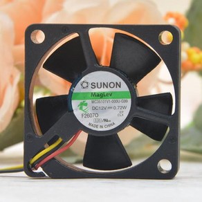 3510 SUNON MC35101V1-000U-G99 12V0.72W 3.5CM silent motheboad cooling fan, 한개옵션0, 1개