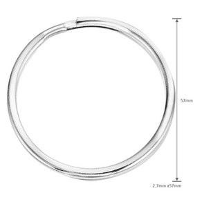 (일반형 열쇠고리링 9호) 57mm 원형링 오링 키링 키홀더 팬던트고리 열쇠연결 연결고리, 1개