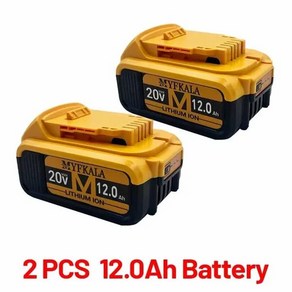 Dewalt 전동 공구용 배터리 12000mAh 20V 18.0Ah DCB206 DCB205 DCB200 100%, 3) 파란