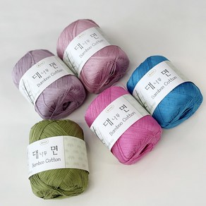 대나무면 (50g) 여름실 코바늘실, 391 스카이블루, 1개