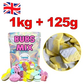 [영국발송] 스웨디시 스웨덴 젤리 법스믹스 1kg + 사워 투티 푸르티 폼 125g Bubs mix, 1개