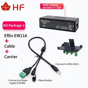 광전압 무선 네트워킹 장치 Modbus TPC IP RJ45 RS485-WIFI 직렬 서버 DTU Elfin-EW11A-0/Elfin-EW11A-0/, 04 EW11A kit, 1개