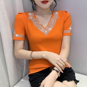 반짝이 라인 라틴 댄스복 여성 상의 티셔츠 women's T-shirt 하늘비즈 C11 W911P297