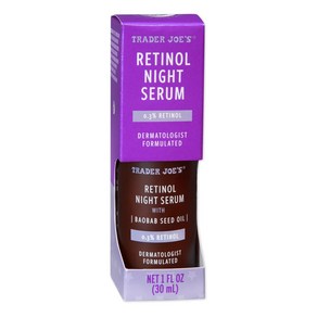 Tade Joe's Retinol Night Seum 트레이더조 레티놀 나이트 세럼 0.3% 레티놀 나이트 세럼 위드 바오바 씨드오일 1oz(30ml) 3팩, 2개, 30g