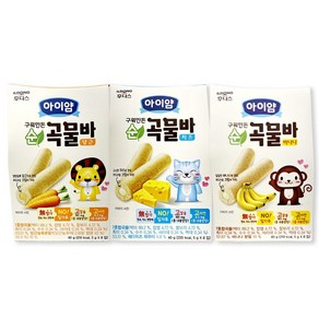 일동후디스 아이얌 아기과자 구워만든 순 곡물바 3종 40g, 바나나, 1개