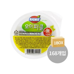 동서 [대량구매]리치스 오이피클(컵) 80g 168개 요리레시피 아침식사대용 이탈리아 쏘울푸드, 1개