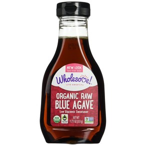 Wholesomes Sweetenes - Oganic Blue Agave Raw 11.75 oz l Wholesomes 감미료 - 유기농 블루 아가베 생 11.75 온스 액, 333g, 1개