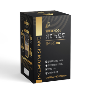 쉐이크모두 국산 블랙푸드 420g(30g x 14포) 서리태 맥주효모 선식 단백질쉐이크