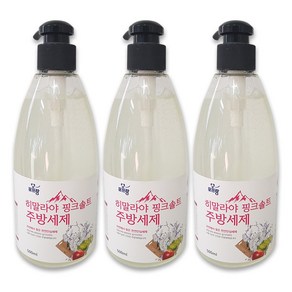 포프랑 히말라야 핑크솔트 주방세제 500ml 과일세척 물때 기름때 제거 총, 포프랑 히말라야 핑크솔트 주방세제 500ml x3개, 3개