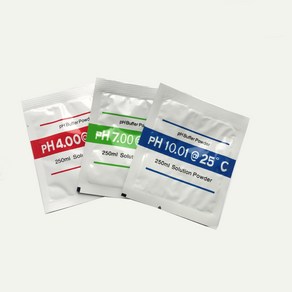 PH시약 파우더 PH완충액 파우더 PH4 7 10 3봉지 1세트, 750ml