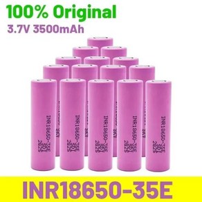 손전등용 INR18650-35E 충전식 배터리 18650 배터리 35E 3.7V 3500mAh 방전 18650 3.7V, 4개