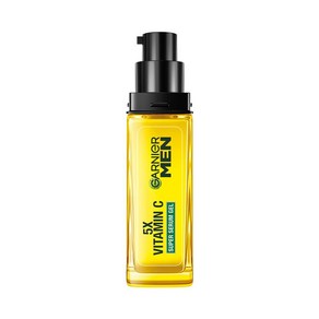 Garnier Men 터보 브라이트 남성용 슈퍼 세럼 젤 모이스처라이저 - 비타민 C와 멘톨 풍부 더 밝게 빛나고 수분이 풍부한 피부 모든 피부 적합 30ml