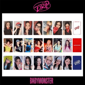 국내 출고 베이비몬스터 Baby Monste 포카 굿즈 Dip 앨범 컬렉션 포토카드 21장, 1개