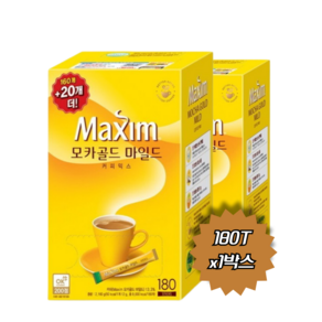 동서식품 맥심 모카골드 라이트 커피믹스 180개입, 12g, 1개