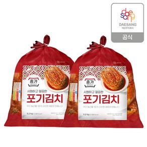 (종가집) 종가 중부식 포기김치 10.4kg (5.2kg X 2)