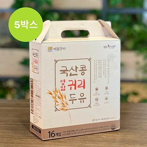 제철장터 국산콩 전남 영암귀리두유, 5박스, 190ml