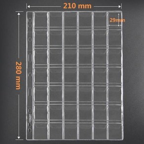 코인앨범속지 동전 수집 모으기 앨범 속지 42칸, 단품