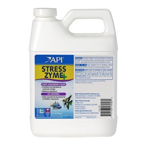 API STRESS ZYME Freshwater and Saltwater Aquarium Cleaning API STRESS ZYME 민물 및 바닷물 수족관 청소 용액 32온스