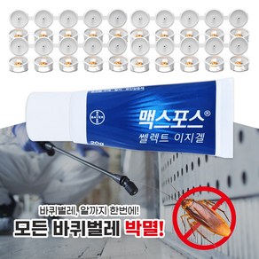 맥스포스 셀렉트 이지겔 20gX1개+먹이캡20개 바퀴벌레약 바퀴약, 1개, 20g