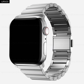 URVOI Link Bacelet fo Apple Watch Ulta 2 Seies 9 8 7 band fo iwatch stap 44 45 49mm, Titanium colo